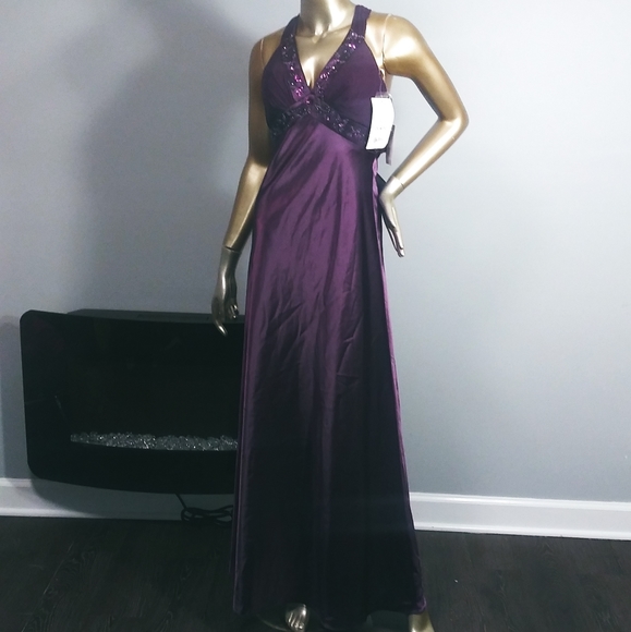 NWT Oc by Oc long halter open back maxi dress